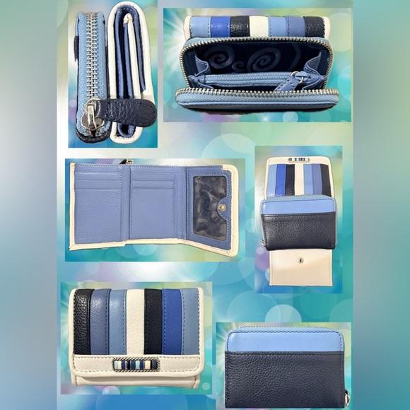 Brighton Embroidered Butterfly Saffiano Vinyl Bag  Wallet Scarf Dust Bag & Box - Picture 11 of 17